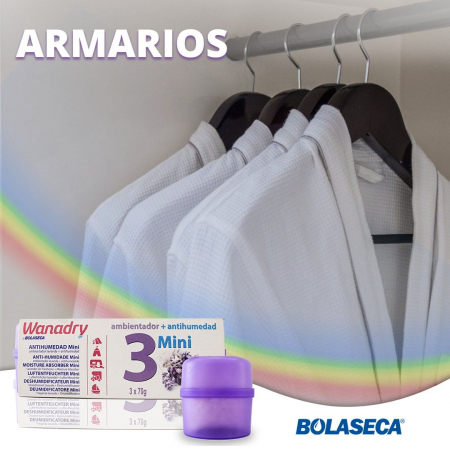 Miniabsorbante de umiditate cu saruri de Lavanda, Trimini, 3 buc x70g [5]