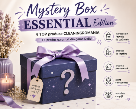 Articole Menaj & Accesorii pentru Casa - Mistery Box Essential Edition - 4 TOP produse CLEANINGROMANIA + 1 produs garantat din gama Deliei, Prăvălia de curățenie