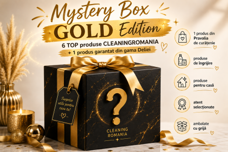 Articole Menaj & Accesorii pentru Casa - Mistery Box GOLD Edition - 6 TOP produse CLEANINGROMANIA + 1 produs garantat din gama Deliei, Prăvălia de curățenie