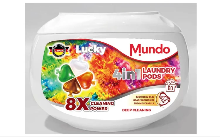 Detergenti Rufe & Intretinere Textile - Mundo Lucky Premium PODS 4în1 – Capsule Detergent Rufe 11 g × 60 buc.