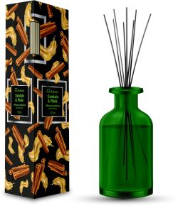 Odorizant camera cu bete de ratan, lemn de santal si miere,100 ml