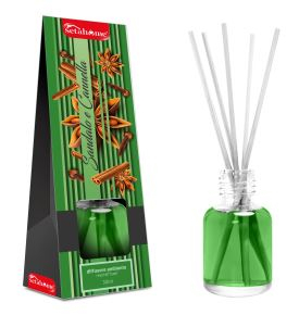 Odorizanti cu bete de ratan si lumanari parfumate - Odorizant camera cu bete ratan-Santal si scortisoara,30ml