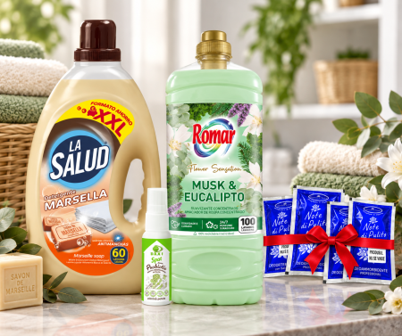 Detergenti Rufe & Intretinere Textile - Pachet Complet pentru Îngrijirea Rufelor, pentru studenți - 3 produse esențiale + CADOU