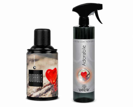 Odorizanti & Neutralizatori pentru Miros - Pachet Odorizare Adorable - Rezerva odorizanta 250 ml + Odorizant ambiental 500 ml - Spring Air