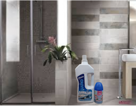 % REDUCERI PRODUSE - Pachet Promo Baie 1x Solutie anticalcar pentru curatarea suprafetelor din baie, Planeta Azul, 1.5 L, 1x Spray odorizant pentru camera tip Air Wick, Happy Rainbow 335cc