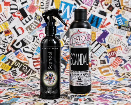 Odorizanti & Neutralizatori pentru Miros - Pachet  Scandal -Parfum rufe 200ml+Odorizant spray pentru tesaturi 200ml Spring Air