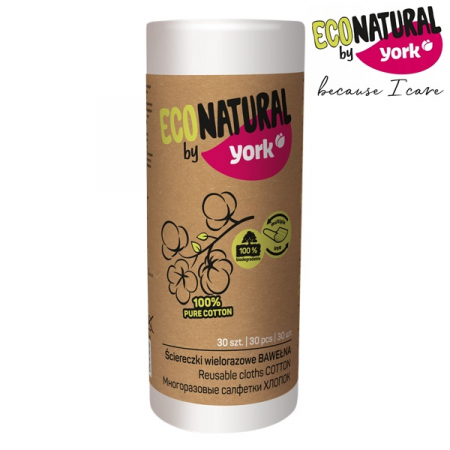 Articole menaj ECO NATURAL si materiale reciclate - Rola 30 de lavete reutilizabile bumbac 100% Eco Natural
