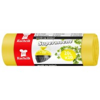 Saci si manusi menaj, folii alimentare si hartie de copt - Saci menajeri,20 l, galben,20 buc, super rezistenti