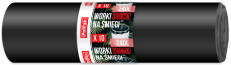 Saci menajeri negri 240L, super rezistenti 10/set