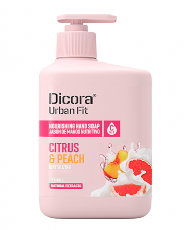 Sapun lichid,solid , spuma si sare de baie - Sapun lichid cu Vitamina C, citrice si piersica, 500ml
