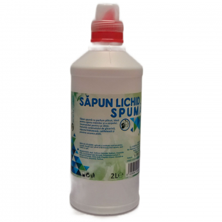 Sapun lichid,solid , spuma si sare de baie - Sapun spuma, 2 L, aspect perlat