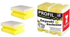 Bureti pentru vase si bucatarie - Set 2 bureti abrazivi pentru teflon,Profil Teflon