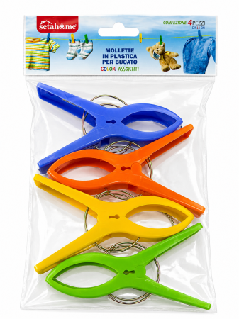 Articole Menaj & Accesorii pentru Casa - Set 4 cleme din plastic, universale, mari, Setahome