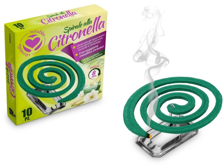 Antidaunatori si insecticide - Set 5 spirale cu citronella, impotriva tantarilor, Setablu