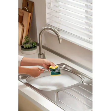 Set 6 bureti abrazivi pentru curatat vase, cu protectie pentru degete [6]