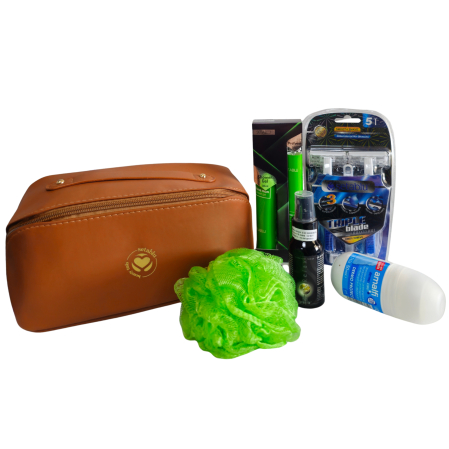 Cosmetice & Ingrijire Personala - Set cadou borseta pentru barbati maro nr. 7