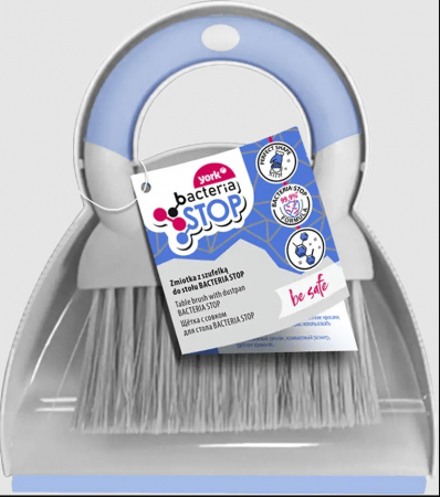Articole menaj BACTERIA STOP - Set compact faras + perie pentru blaturi si rafturi Bacteria Stop