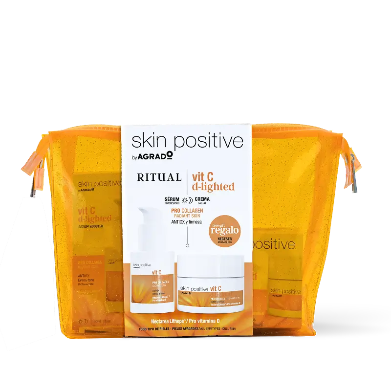 Recomandarea DAXI - Set cosmetic - ser si crema de fata hidratanta, cu vitamina C, piele radianta, Ritual Skin, Agrado