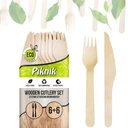 Auto Bricolaj & Gradina & Camping - Set ECO Picnic biodegradabil 2 x 6 (furculita+cutit)