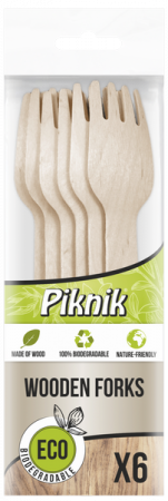 Accesorii pentru casa - Set ECO Picnic biodegradabil 6 furculite