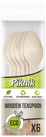Accesorii pentru casa - Set ECO Picnic biodegradabil 6 lingurite