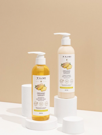 Set ingrijire par Sampon 250ml+Balsam 250ml  cu extract de ghimbir,pentru par fin