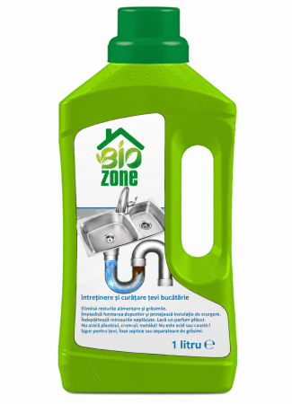 Fose Septice & Întreținere - Soluție pentru întreținerea țevilor de bucătărie, 1 L, BioZone