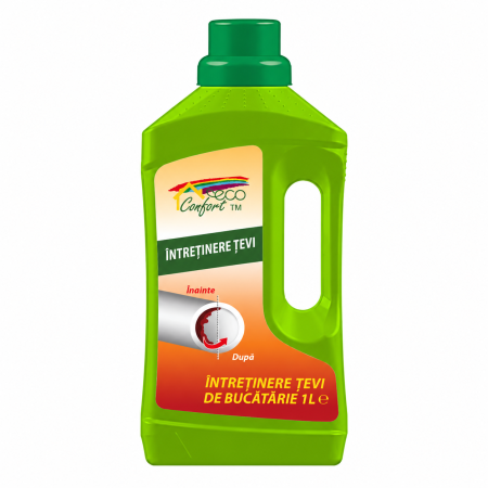 Fose Septice & Întreținere - Soluție pentru întreținerea țevilor de bucătărie, 1 L, Eco Confort