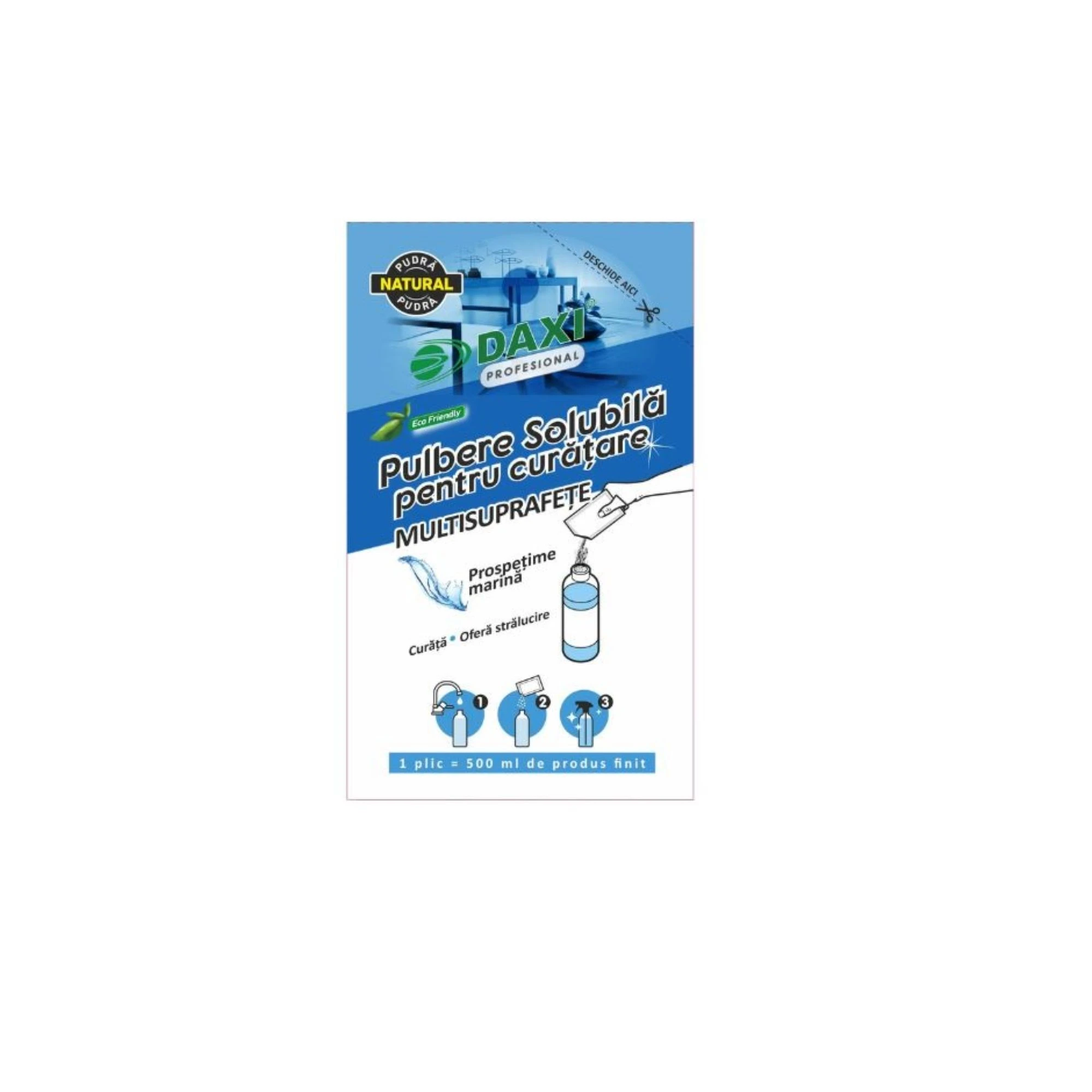 Detergenti si solutii universale - Solutie pulbere pentru curatare multisuprafete,10g, parfum marin