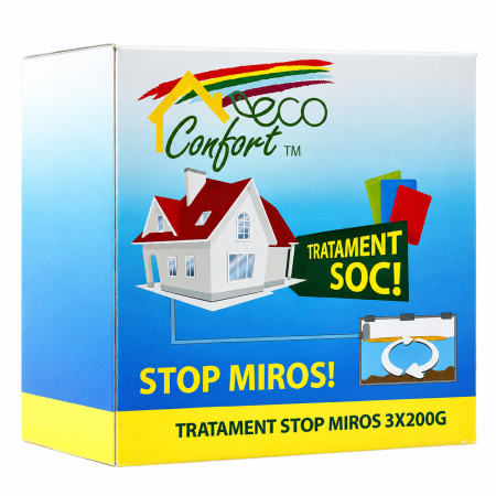 Fose Septice & Întreținere - Soluție Stop Miros pentru fose septice, 3 x 200 g, Eco Confort