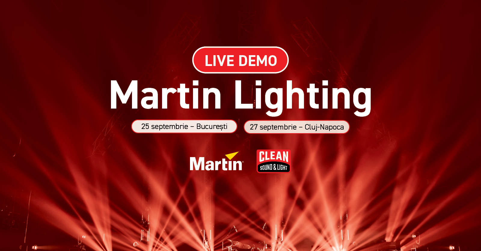 Live Demo Martin Lighting București și Cluj Napoca – septembrie 2023