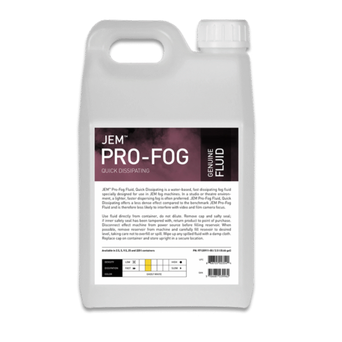 JEM Pro-Fog Fluid, Quick Dissipating - 5L - Lichid pentru efecte de fum [1]