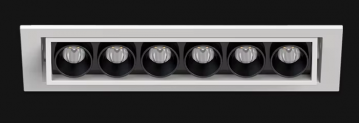 Proiector LED Încastrat Reglabil – 10W, 6x OSRAM, 4000K, 38°, Aluminiu [2]