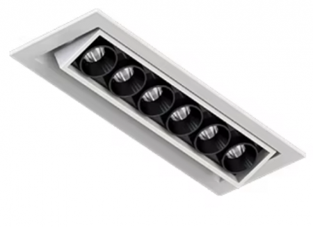 Iluminat industrial LED - Proiector LED Încastrat Reglabil – 10W, 6x OSRAM, 4000K, 38°, Aluminiu