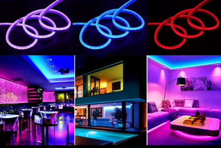 Iluminat industrial LED - Banda NEON RGB 220V