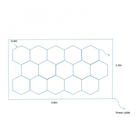 Instalatie LED tip fagure(honeycomb) [3]