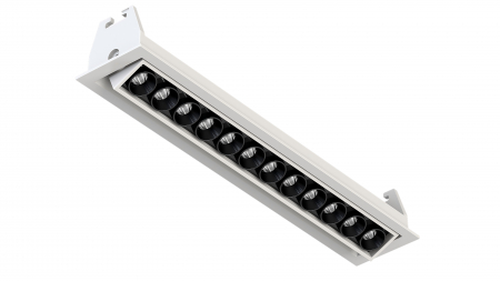 Iluminat industrial LED - Proiector LED Încastrat Reglabil – 20W, 12x OSRAM, 4000K, Unghi 38°, Aluminiu