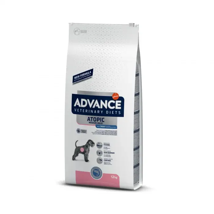 Hrană uscată - Advance Atopic cu Păstrăv pentru Câini Medium-Maxi
