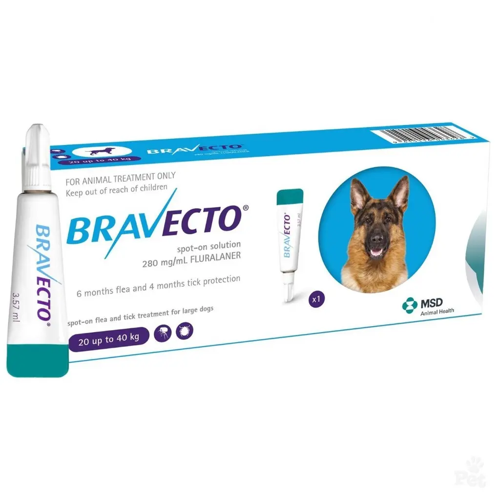Farmacie - Bravecto Spot-On Pipetă pentru Câini (20-40 kg) - 1000 mg