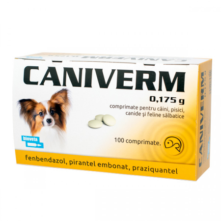 Câini - Caniverm 0,175g - Antiparazitar pentru Câini și Pisici