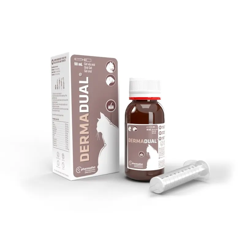 Afecțiuni dermatologice - Dermadual Gel - Supliment Piele și Blană Pisici