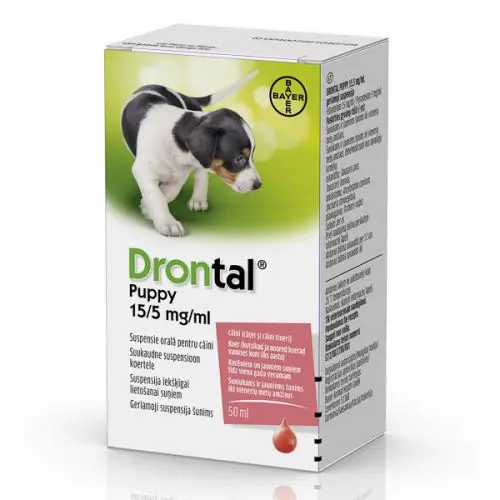 Antiparazitare interne - Drontal Puppy Antiparazitar pentru Câini