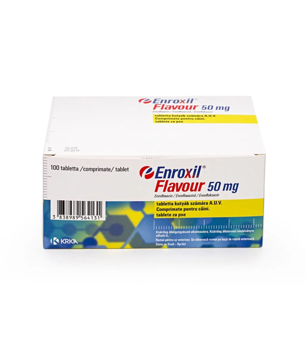 Antibiotice - Enroxil Flavour 50 mg - Antibiotic pentru Câini și Pisici