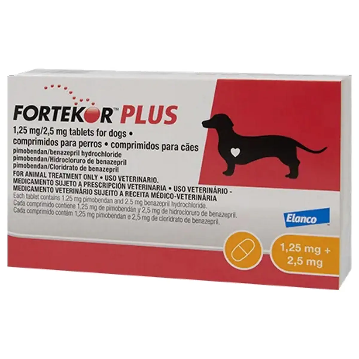 Afecțiuni cardio-circulatorii - Fortekor Plus 1.25 / 2.5 mg - Tratament Cardiologic pentru Câini Talie Mică