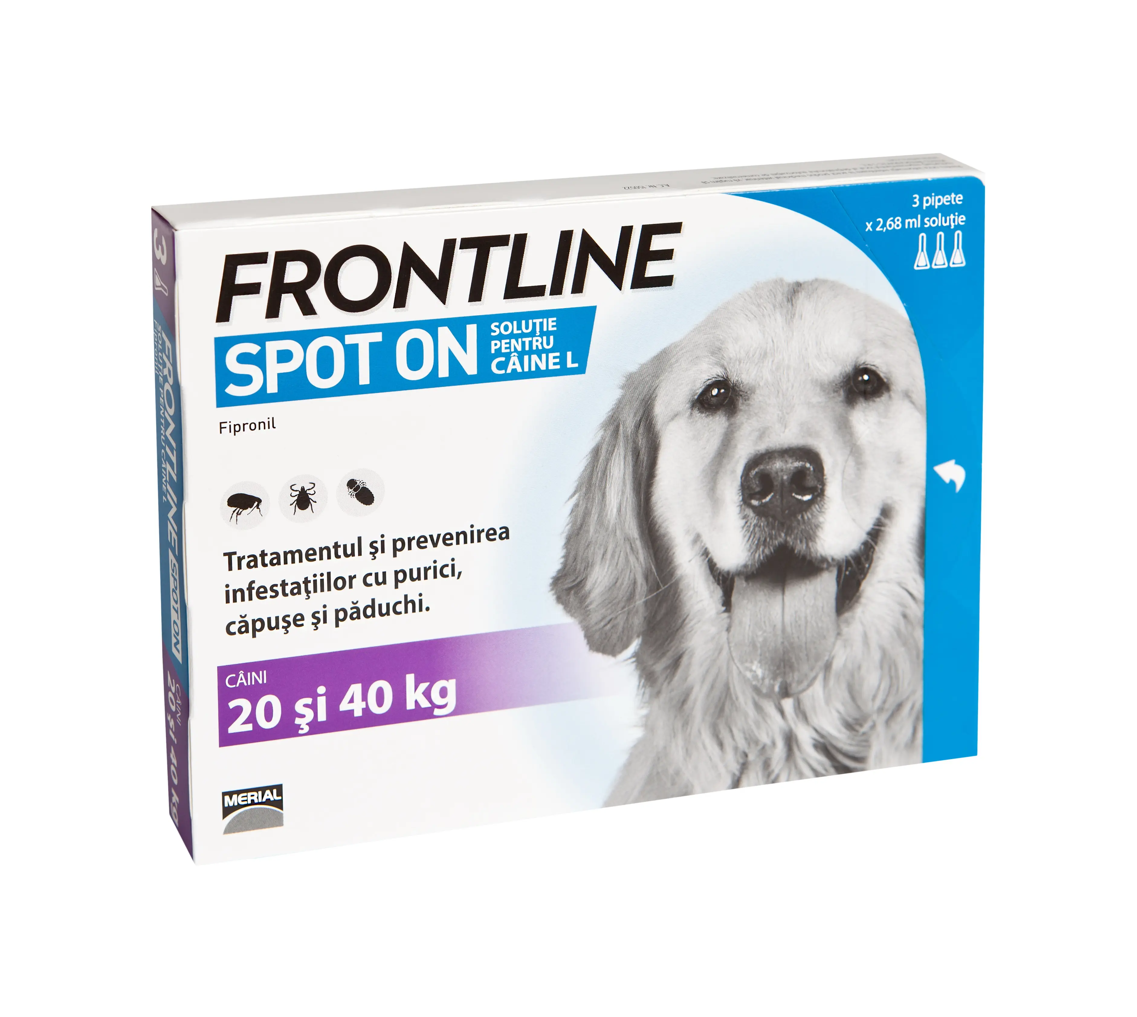 Câini - Frontline Spot-On L Pipetă pentru Câini (20-40 kg) - 268 mg