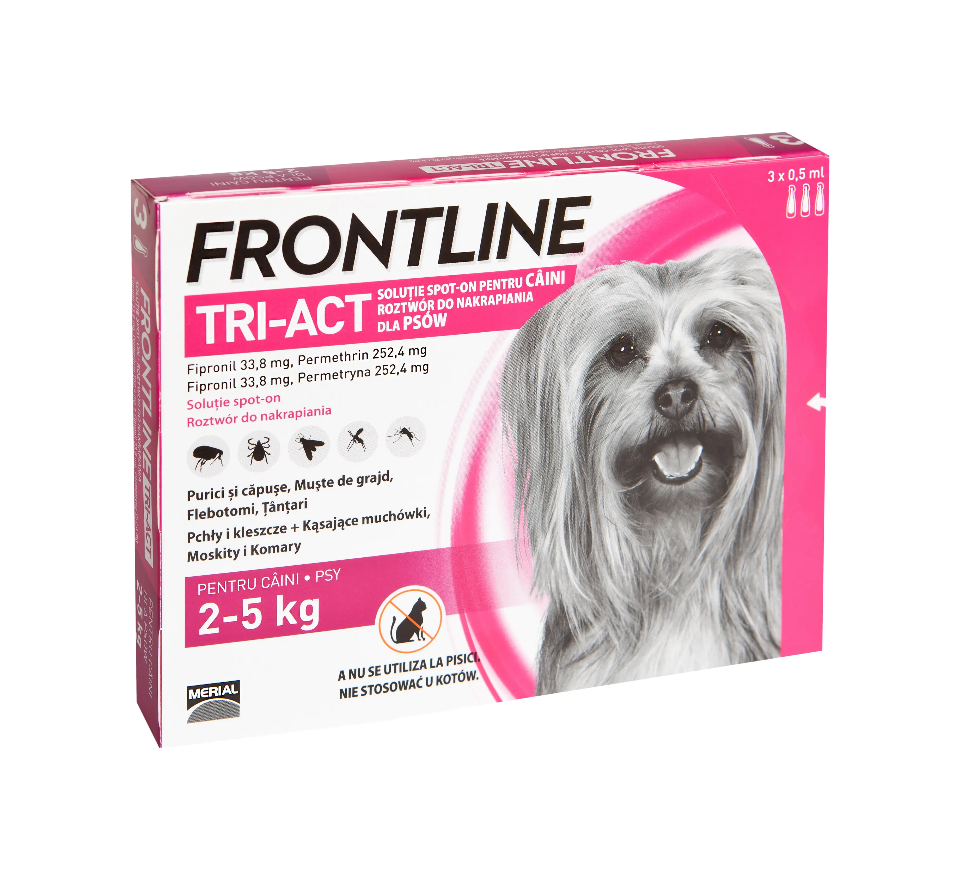 Antiparazitare interne și externe - Frontline Tri-Act Spot-On XS Pipetă pentru Câini (2-5 kg)