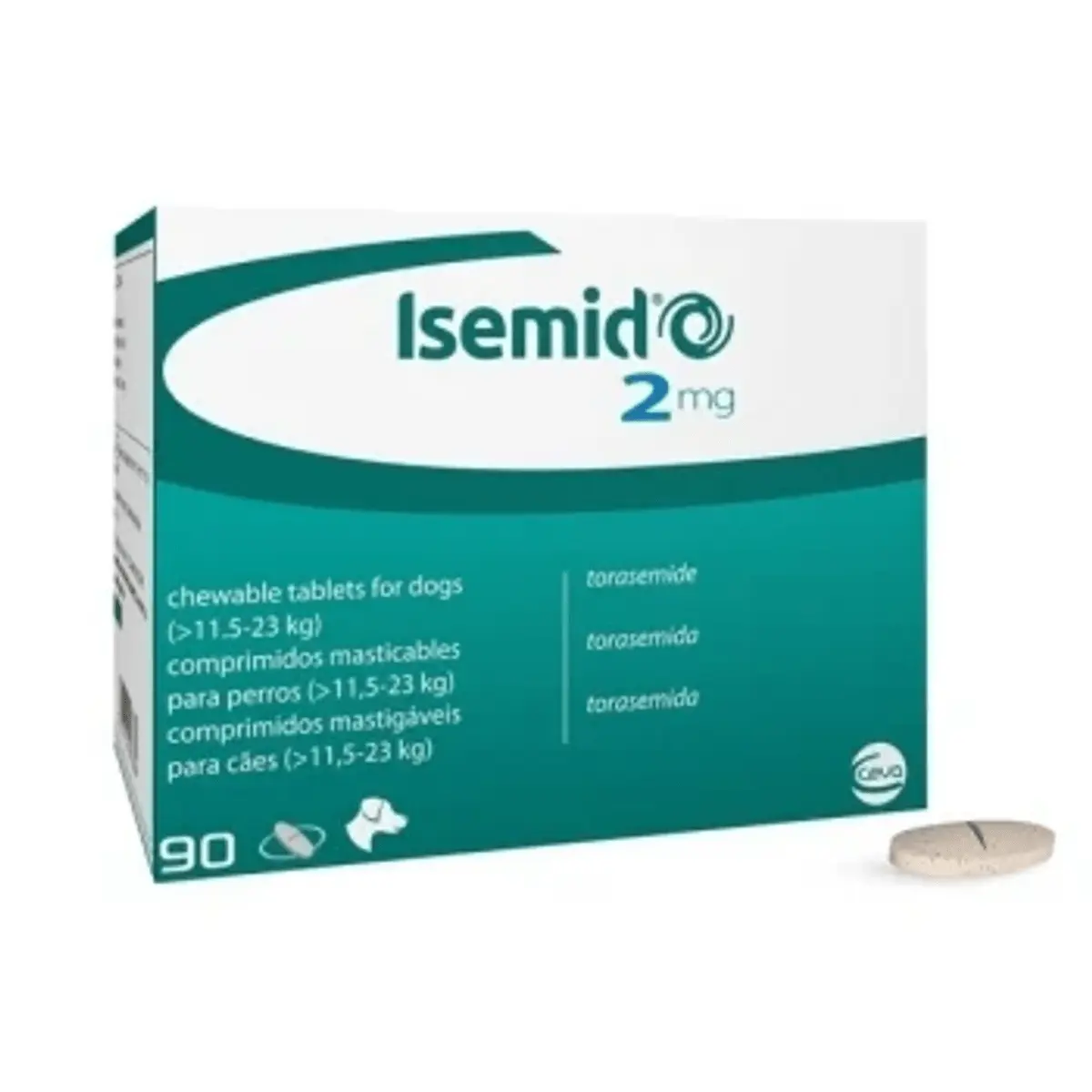 Antibiotice - Isemid Tratament Cardiac pentru Câini (11.5kg-23kg) - 2 mg