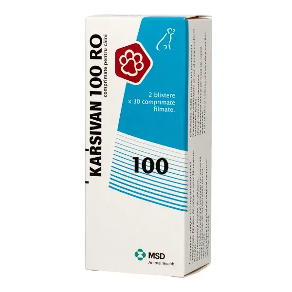 Afecțiuni cardio-circulatorii - Karsivan - Circulație Optimă pentru Câini - 100 mg
