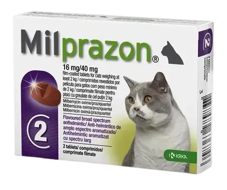 Antiparazitare interne - Milprazon Antiparazitar pentru Pisici (2-8 kg) - 16/40 mg