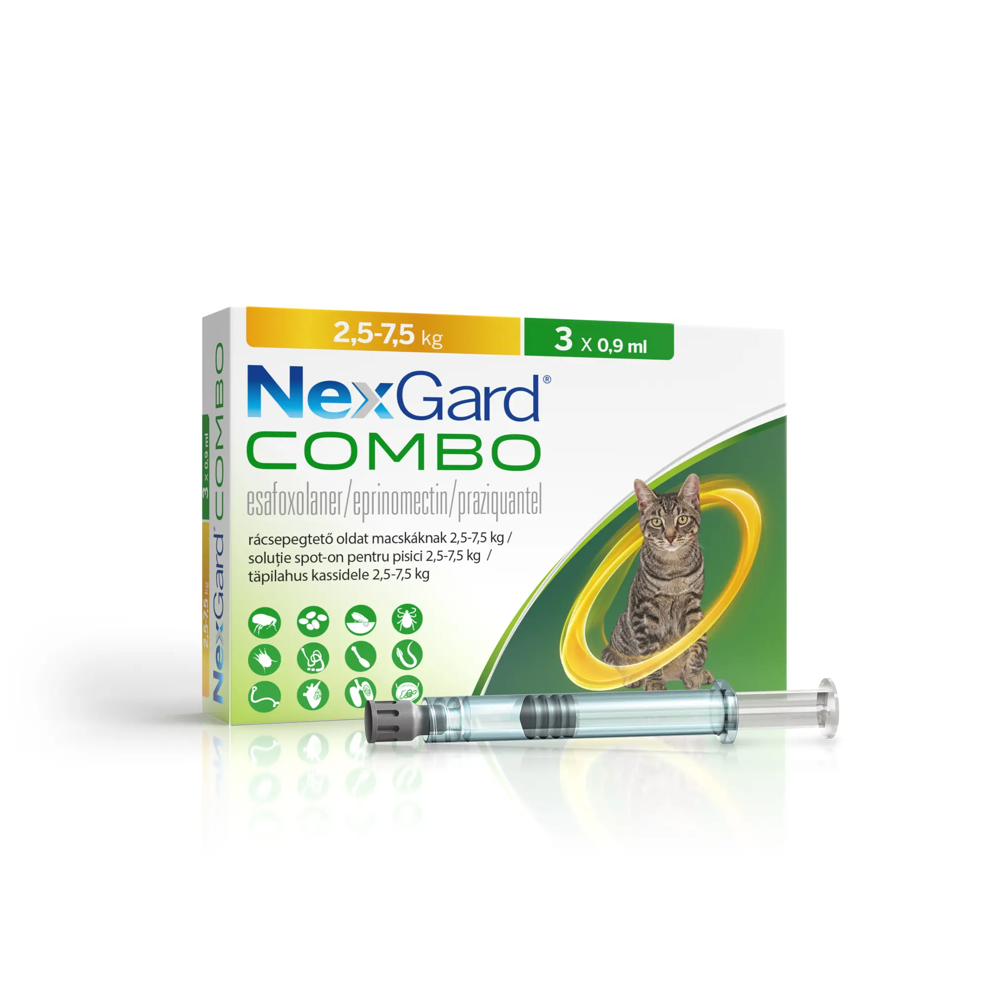 Farmacie - NexGard Combo S pentru Pisici (2.5-7.5 kg) - 0.9 ml